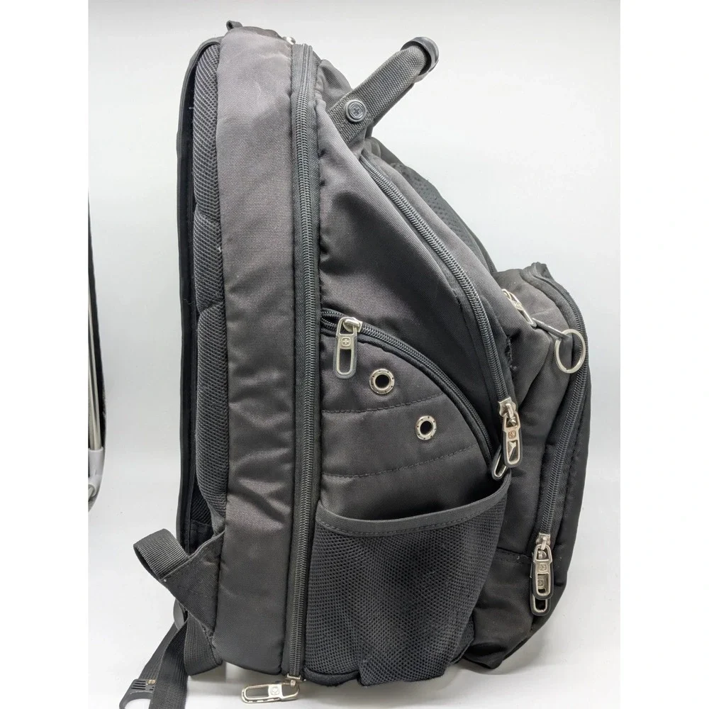 SwissGear ScanSmart Laptop Backpack Black TabletSafe Travel Bookbag 20x12x9